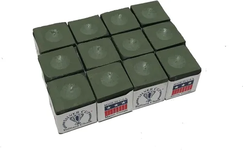 Vista 7 de Silver Cup caja de gis para tacos de pool/billar, 12 cubos.