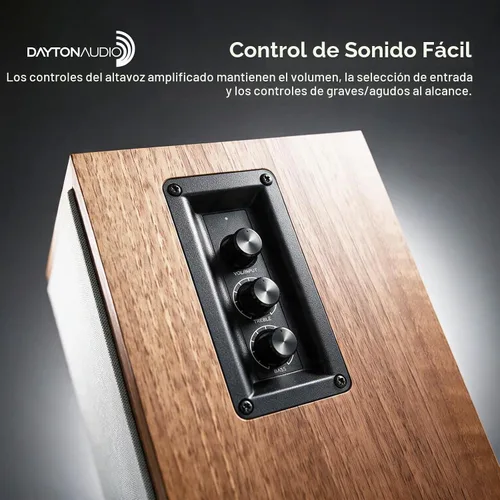 Vista 2 de Dayton Audio Par de bocinas de estante Classic B40A con Bluetooth (Madera, 4 pulgadas)