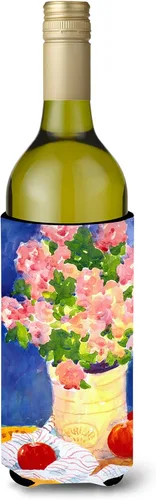 Vista 34 de Caroline's Treasures 6015LITERK Flower – Bird of Paradise Botella de vino Hugger Botella Enfriador de Frigorífico Hugger Funda Abrazadora Lavable a