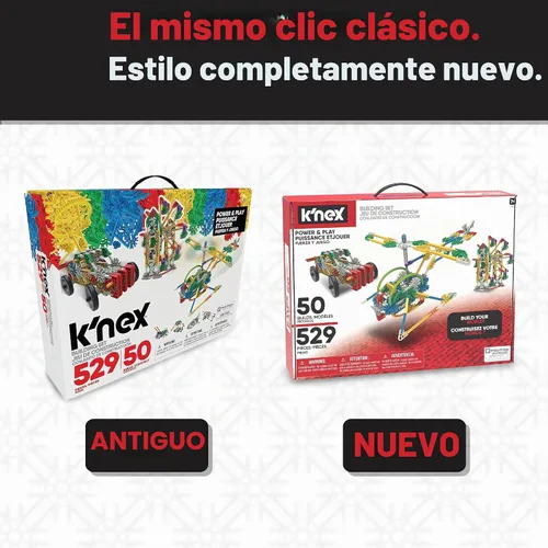 Vista 8 de K'NEX - Set motorizado Power & Play, 529 piezas, construcción STEM, set de construcción para niños, a partir de 7 años