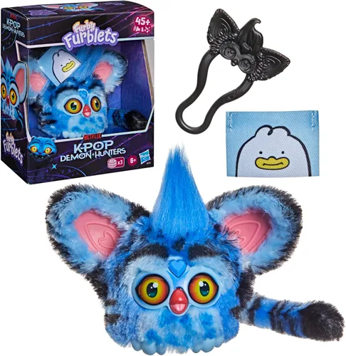 Vista 12 de KPop Demon Hunters Furby Furblets Derpy Tiger, juguete electrónico coleccionable de 3 pulgadas