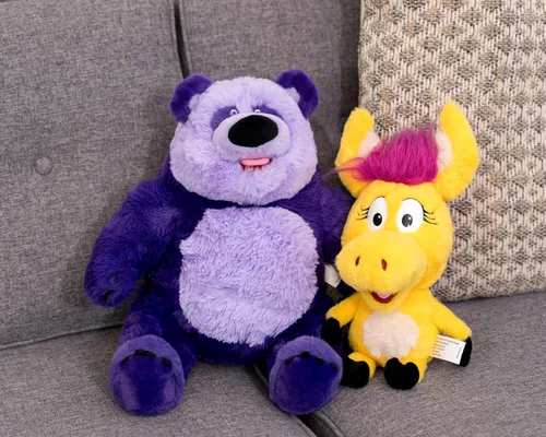 Vista 6 de Jada Donkey Hodie - Muñeca de peluche de burro amarillo de 14 pulgadas, juguetes para niños