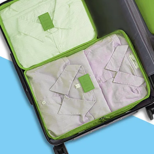 Vista 8 de Organizador de viaje, juego de 3 bolsas de almacenamiento de viaje, multifuncionales, organizadores de equipaje de viaje, bolsa con cremallera