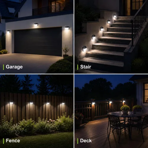 Vista 8 de TECKNET 248 Luces LED Solares para Exteriores y Sensor de Movimiento, Paquete de 4, Ángulo de 300° y 3 Modos de Iluminación, Luces Solares