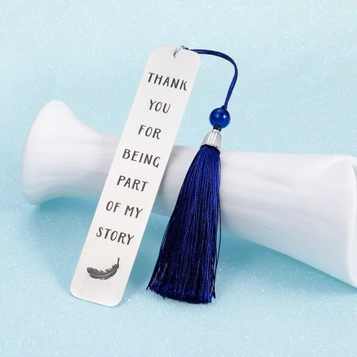 Vista 2 de Marcapáginas inspirador con borla para profesores, mujeres, hombres, graduación, cumpleaños, regalo de agradecimiento para profesores, estudiantes