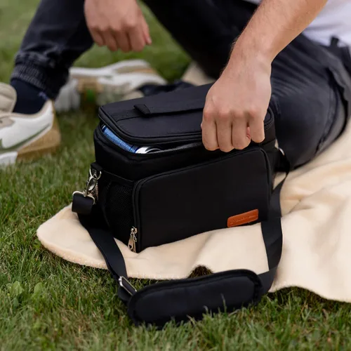 Vista 5 de Carrywell Lonchera aislada (no fabricada en China) para hombres, lonchera para hombre, a prueba de fugas, plegable, enfriador de lados suaves