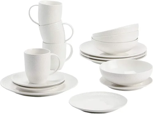 Vista 2 de Maxwell Williams DV0032 White Basics - Vajilla (porcelana), 16 piezas, color blanco