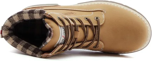 Vista 4 de ANJOUFEMME Botas de senderismo para mujer, impermeables, botas de tobillo para mujer, ligeras, para nieve, invierno, para senderismo y caminar