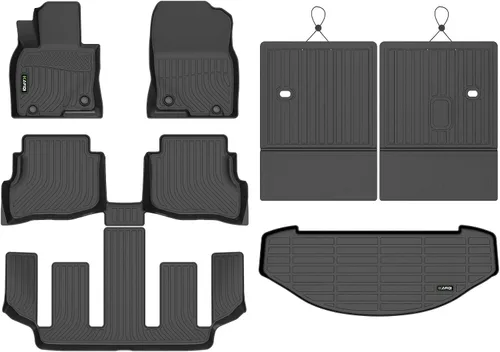 Vista 79 de HAFIDI® Juego de alfombrillas y forro de carga para Kia EV9 2024 2025 2026 (no apto para sillas de relajación), protección para todo tipo de clima