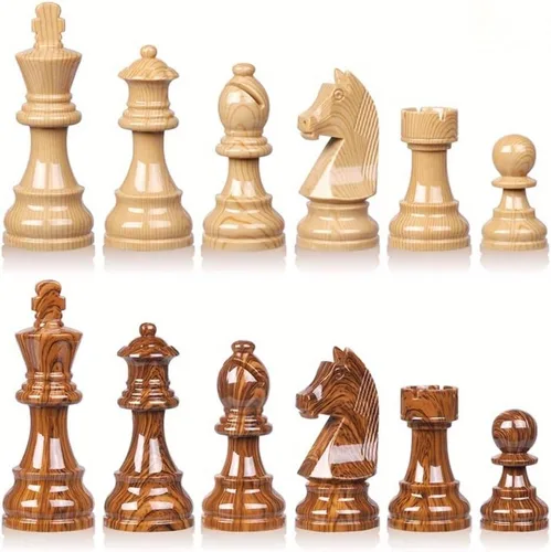 Vista 7 de Juego de ajedrez plegable extra grande de 20 pulgadas, tablero de madera de nogal y piezas de PVC pesadas, juego de torneo portátil para adultos