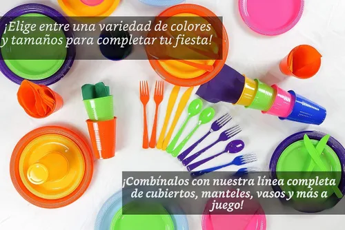 Vista 5 de Party Solids Mantel de mesa premium color azul aguamarina, 12