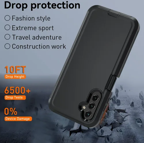 Vista 5 de Funda para Samsung Galaxy A14 5G, A14 5G resistente, [protección de grado militar] [a prueba de golpes] [a prueba de caídas] [a prueba de polvo]