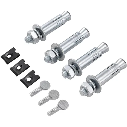 Vista 7 de Global Industrial Bote de basura comercial para exteriores de 36 galones con tapa de cúpula, forro de plástico y kit de anclaje incluido, 23-1/2