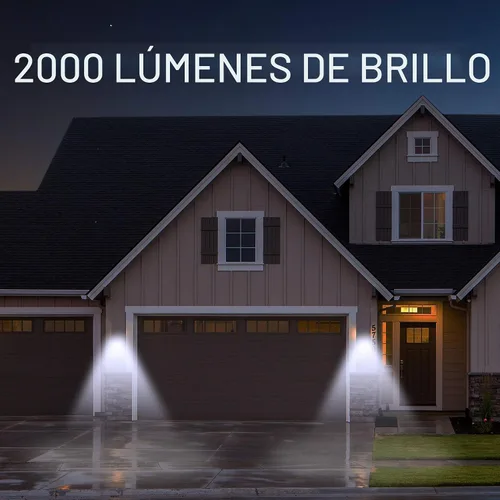 Vista 8 de Wagan EL8569 2000 lúmenes luz solar de pared solar al aire libre luz LED