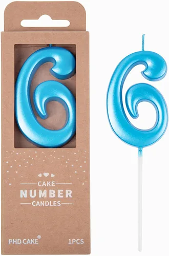 Vista 30 de PHD CAKE Velas de cumpleaños número 0 azul elegante de 2.76 pulgadas, velas de número azul, velas de número para pastel, celebración de fiesta