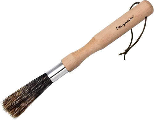 Vista 9 de Cepillo de limpieza para molinillo de café, mango de madera y cerdas naturales, cepillo de espresso para polvo de madera, accesorios para grano