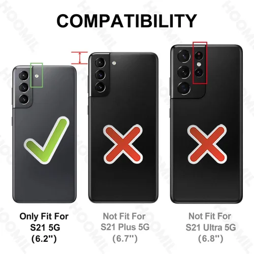 Vista 2 de Galaxy S21 Funda con tarjetero, funda protectora híbrida de silicona para Samsung Galaxy S21 - Negro