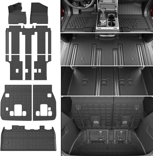 Vista 22 de powoq - Alfombrilla de suelo de 6 asientos compatible con Jeep Grand