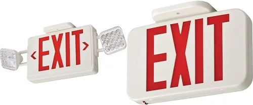 Vista 9 de Lithonia Lighting ECRG BasicsTM - Combo de luz de emergencia/salida y luz de emergencia LED cuántica, prueba manual, 220 lúmenes