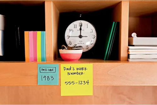 Vista 12 de Notas adhesivas Post-it Super Sticky, 8 blocs de notas adhesivas, 4.76 x 4.76 cm, Útiles escolares, Productos de oficina, 2 veces el poder