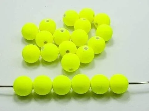 Vista 5 de 500 cuentas redondas acrílicas de neón fluorescentes mate mixtas de 0.24 pulgadas (color: rojo)