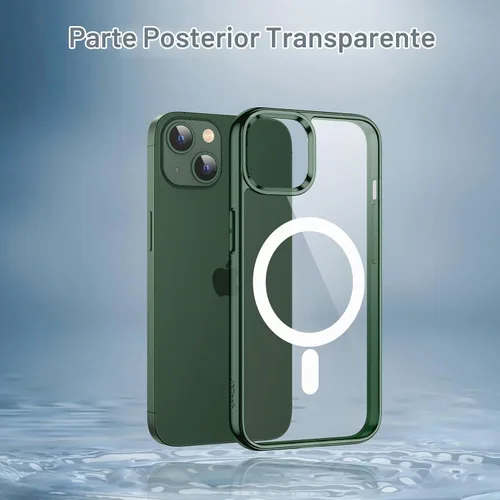 Vista 5 de JETech Funda magnética para iPhone 13, color verde alpino