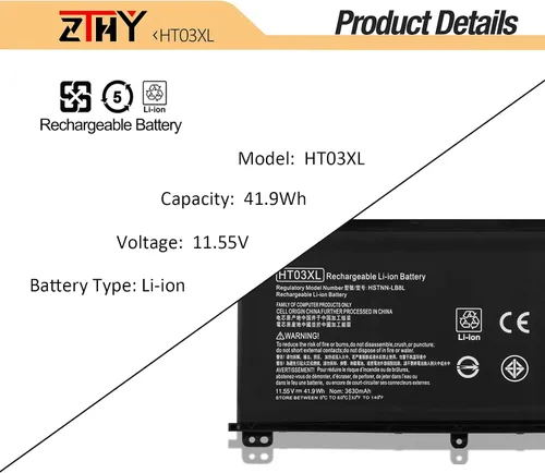 Vista 3 de HT03XL - Batería de repuesto para HP Pavilion 15-CS 15-CW 15-CU 15-DA 15-DB 15-DW 15-DY 15T-DA 15T-DB 15T-DQ 15-cu1xxx 15-cw1xxx 15-DA0XXX 15-db1xxx