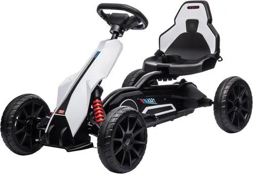 Vista 2 de 12V Electric Go Kart for Kids with Adjustable Speed, White