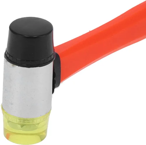 Vista 6 de Martillo de mazo de goma de doble cara de mazo suave de 1.575 in de diámetro con mango de fibra de vidrio suave de 10.4 pulgadas para construcción