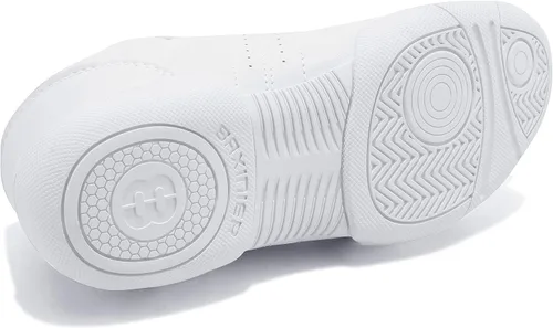 Vista 3 de BAXINIER Zapatillas de baile de animadoras blancas para jóvenes, tenis para caminar, transpirables, para competición