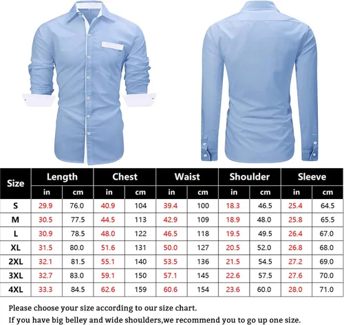 Vista 5 de Ranberone Camisa de vestir casual de algodón de manga corta para hombre, ajuste delgado, cuello de contraste, camisas con botones