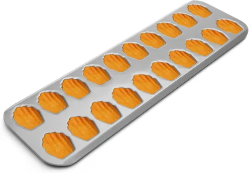 Vista 11 de Fox Run Sartén de madeleine de concha de vieira de acero inoxidable, 12 moldes para hornear galletas francesas