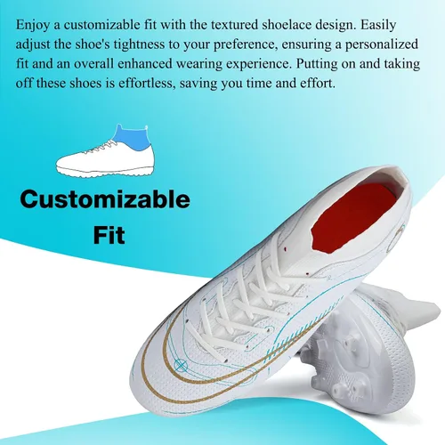 Vista 5 de Zapatos de fútbol para hombre y mujer, zapatos de fútbol para niño grande AGTF