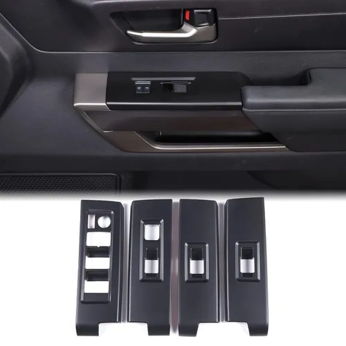 Vista 14 de Aunginsy Cubierta de Panel de Moldura de Botón de Elevación de Vidrio para Puerta de Automóvil Compatible con Toyota Tundra/Sequoia 2022-2025