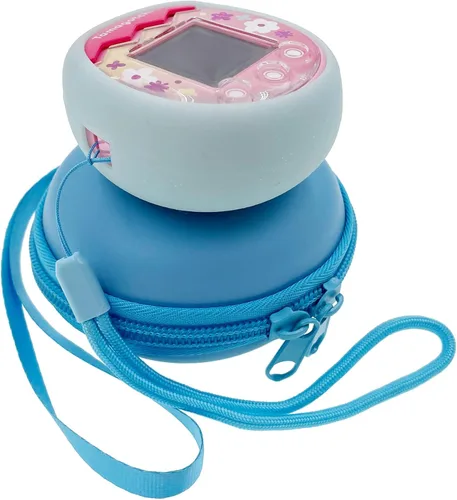 Vista 7 de Xcivi Estuche rígido y cubierta de silicona para Tamagotchi Pix Virtual Interactive Pet Game Machine (azul)