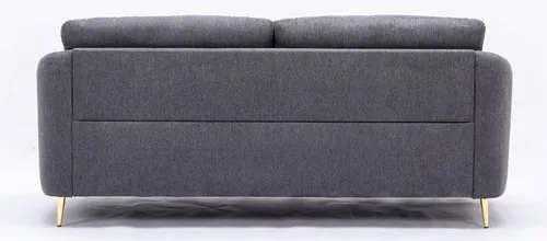 Vista 6 de Acme Muebles Yuina Sofá tapizado de tela y metal en gris y dorado