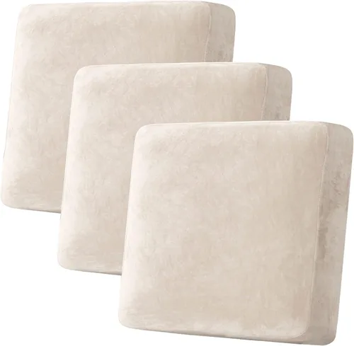 Vista 143 de H.VERSAILTEX Funda de cojín elástica de terciopelo para sofá, funda de cojín de felpa para cojines de silla, protector de muebles, cojín de asiento