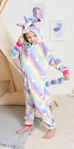 Vista 5 de Pijama de una pieza de unicornio para niños, disfraces de Halloween