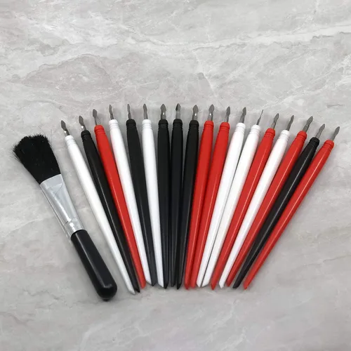 Vista 7 de 18 herramientas de arte para rascar, bolígrafo de color de dibujo para rascar, doble punta/lápiz para rascar, bolsa de herramientas para adultos