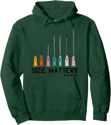 Vista 7 de Needle Size Matters Sudadera con capucha divertida de enfermería CNA Nurse Life, Negro