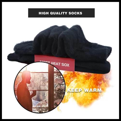 Vista 4 de Thermal Socks for Men - Winter Warm Socks Mens Womens for Cold Weather, Extreme Temperatures