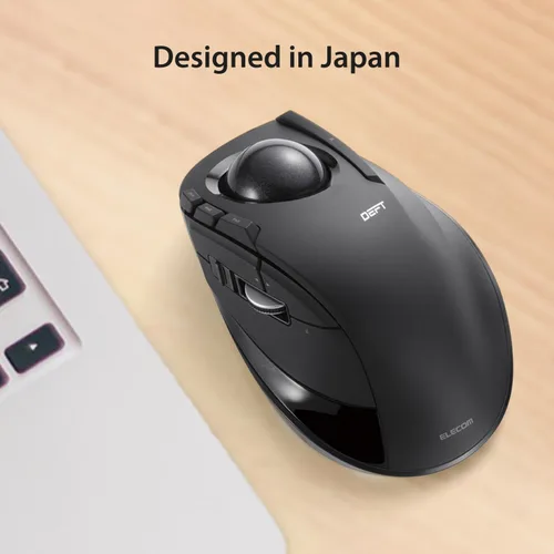 Vista 6 de ELECOM DEFT - Ratón de trackball, inalámbrico de 2.4 GHz, control de dedos, función de 8 botones con seguimiento suave, diseño ergonómico, sensor