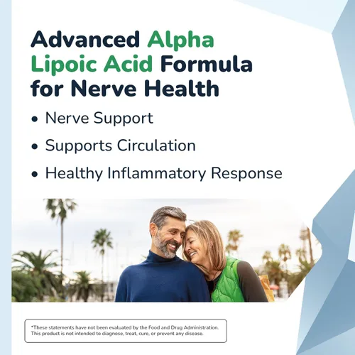 Vista 2 de Nervala - Ácido alfa lipoico 600 mg - Suplemento antioxidante ALA para nervios, energía y circulación - Extra fuerte con benfotiamina - Fabricado