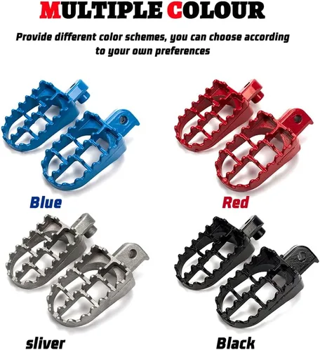 Vista 7 de XINGWU Reposapiés negro para motocross, pedales de aluminio para XR50R PW50 CRF70 TW200 KLX110 CRF50 50cc 70cc 90cc 110cc 125cc TaoTao pieza