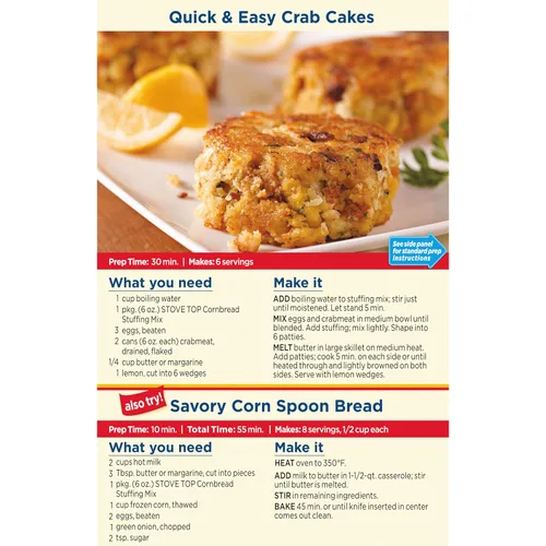 Vista 8 de Mezcla de relleno de pan de maíz Stove Top, caja de 6 oz