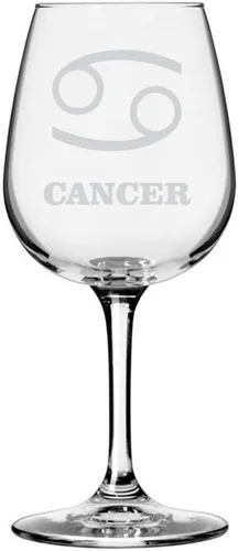 Vista 5 de Símbolo del zodiaco grabado multiusos 12.75oz Copa de vino Géminis