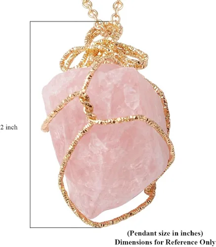 Vista 4 de Shop LC - Collares de cristal Juego de collar de piedras preciosas crudas de amatista curativa y cuarzo rosa, fluorita y cristal blanco, citrino