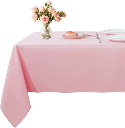 Vista 11 de Mantel rectangular – Mantel decorativo para banquetes, cocinas de fiesta, comedor, 400 hilos y 100% algodón centro y mantel de té, paquete de 5
