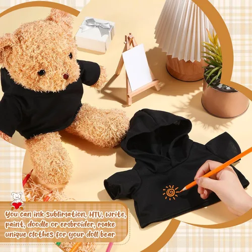 Vista 7 de 6 piezas de ropa de oso de peluche, camiseta de sublimación de oso de peluche, camisetas clásicas de oso de peluche, camisetas con capucha de 14 a