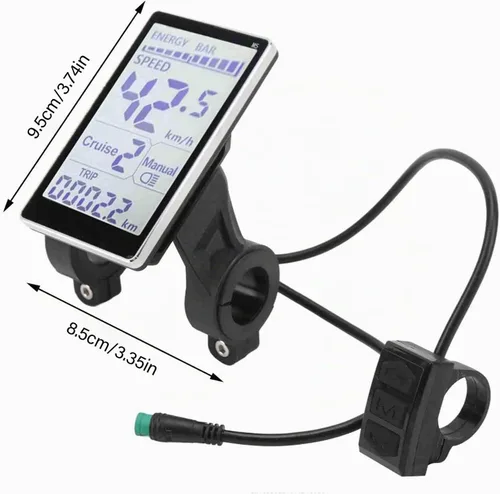 Vista 9 de Pantalla de panel LCD M5, pantalla LCD EBike, Medidor LCD de bicicleta eléctrica 5 pines 24V 36V 48V 60V Universal E Scooter M5 Pantalla de panel
